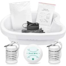 Foot Baths Ionic Detox Foot Bath Machine, Personal Ionic Foot Cleanse Ionic Foot Bath SPA Machine Foot Detox System for Home Beauty Salon Spa With Basin, 100 Liners