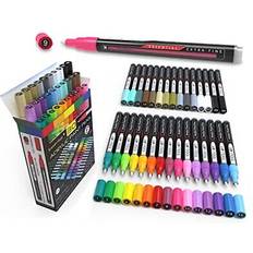 20 Fabric Markers Pens Set - Non Toxic, Indelible & Permanent, Fine Point