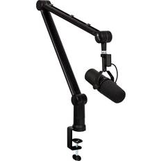 Microphone Accessories IXTECH Boom Arm Adjustable 360° Rotatable Microphone Arm Sturdy Stainless Steel Mic Arm Desk, Table Stand Foldable Scissor Arm Stable Microphone Mount Arms for Radio Studio, Podcast, Gaming