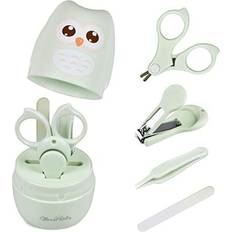 Nail Care Baby Nail Kit Baby Manicure Kit and Pedicure kit with Cute Owl Shape Case. Baby Nail Clipper Scissor Baby Nail File & Tweezer for Newborn Infant & Toddler Green