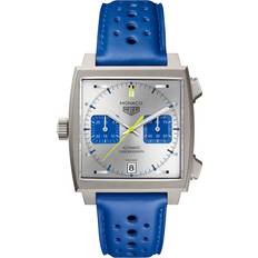 Tag Heuer Wrist Watches Tag Heuer Monaco Chronograph Racing Blue Limited Edition 39mm Silver