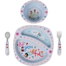 The First Years Baby care The First Years The First Years Disney Princess 4-Piece Toddler Mealtime Feeding Set with Dishwasher Safe Bowl, Plate, Fork & Spoon, Made Without BPA