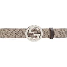 Gucci Belts Gucci GG Supreme Leather Belt - Neutrals