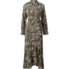 Object Maxikjole objPapaya L/S Wrap Long Dress Brun