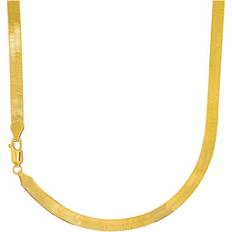 Royal Chain Herringbone Chain Necklace - Gold