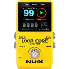 Nux Effects Devices Nux Loop Core Stereo Looper With Midi And Drum Patterns Effects Pedal Yellow