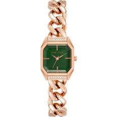 Women Watch Straps Anne Klein Premium Crystal Accented Chain Bracelet