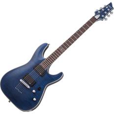 Schecter Electric Guitars Schecter Guitar Research C-1 Platinum Electric Guitar Satin Transparent Midnight Blue