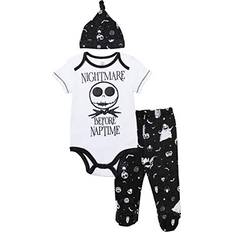 Disney Other Sets Nightmare Before Christmas Newborn Baby Boys Short Sleeve Bodysuit Pants and Hat Piece Outfit Set