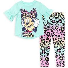 Disney Other Sets Disney Minnie Mouse Little Girls Graphic T-Shirt & Leggings Blue 7-8
