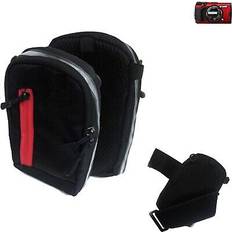 Olympus tg 6 K-S-Trade Kameratasche für olympus tough tg-6 holster umhängetasche outdoor schutz hü Schwarz-Grau Die Tasche hat die Innenmaße: 17cm x 10cm