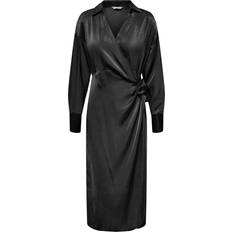 Only L Kjoler Only Mille L/S Midi Dress Black