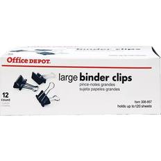 Office Depot Paper Storage & Desk Organizers Office Depot Brand Binder Clips Large 2 Wide
