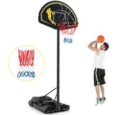Outdoors Basketball Stands Costway 4.25-10 Feet Portable Adjustable Basketball Goal Hoop System