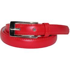 Red - Women Belts CTM Skinny Leather Dress Belt Women