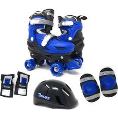 Chicago skates Boys Quad Roller Combo with Protective Gear Black/Blue 1-4
