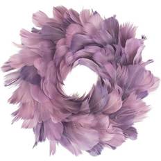Advent Candle Holders Northlight Layered Purple Feather Christmas Wreath 10-Inch