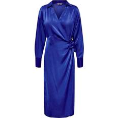 Only XS Kjoler Only Mille L/S Midi Dress Sodalite Blue