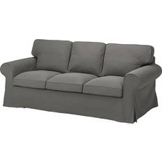 Sperrholz Sofas Ikea Ektorp Hakebo Dark Grey Sofa 218cm 3-Sitzer