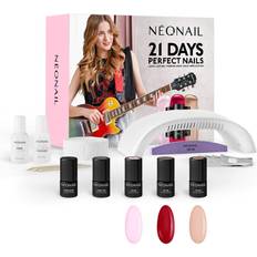 Nagelprodukte Neonail 21 days collection set 5x nagellack 3ml rot, rosa, base Rot