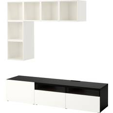 Ikea BESTÅ/EKET White/Black-Brown Wandschrank 180x170cm