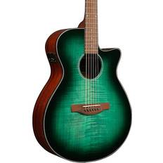 Ibanez Acoustic Guitars Ibanez Aeg70 Flamed Maple Top Grand Concert Acoustic-Electric Guitar Emerald Burst