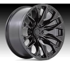 20" - Black Car Rims Fuel D804 Flame 20x9 6x135 +20mm Blackout Wheel Rim