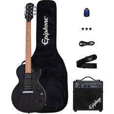 Epiphone Electric Guitars Epiphone Les Paul Special-I Electric Guitar Player Pack Worn Ebony