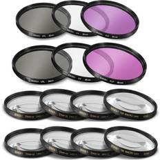 Camera Lens Filters 55mm and 58mm 14 Piece Filter Set Includes 3 PC Filter Kit UV-CPL-FLD and 4 PC Close Up Filter Set 1 2 4 10 for Nikon D5600, D3400 DSLR Camera with Nikon 18-55mm f/3.5-5.6G VR and Nikon 70-300mm