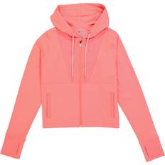 Champion Women's Soft Touch Zip-Up Hoodie Jacket, Logo High Tide Coral