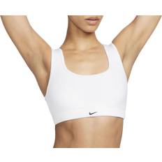 Nike Alate All U Women's Light-Support Lightly Lined Ribbed Sports Bra - White/Black