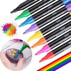 Pintar Art Supply Earth Tone Paint Pens 5.0MM 20 Pack Marker Set with  Medium Tip | Use on Rocks, Canvas, Glass, Ceramics, Plastic, Fabric,  Porcelain
