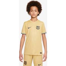 Nike FC Barcelona 23 Kids Away Stadium SS Shirt Gold