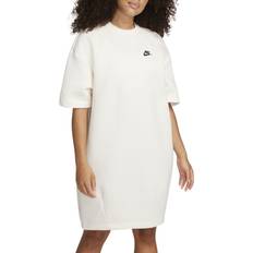 Nike T-shirt Dresses Nike Women's Sportswear Tech Fleece Oversized Dress Pale Ivory/Black