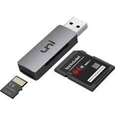 Micro sd adapter Uni SD Card Reader, uni USB 3.0 to SD/Micro SD Card Reader, Aluminum USB SD/TF Memory Card Reader Adapter Compatible with SD, SDXC, SDHC, MMC, Micro SDXC, Micro SD, Micro SDHC Card and UHS-I Card