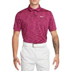 Golf Clothing Nike Men's Dri-Fit Tour Space Dye Polo 8279267 Bordeaux/Fireberry/White
