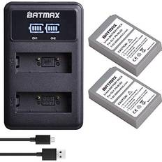 Batmax 2000mAh 2Pcs PS-BLS5 BLS-50 Battery LED Dual USB Charger for Olympus BLS-5, BLS-50,E-PL2,E-PL5,E-PL6,E-PL7,E-PL8, E-PL9, E-PL10,E-PM2,OM-D E-M10,E-M10 Mark II,III,E-M10 IV,Stylus1 Cameras
