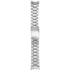 Watch Straps on sale Hemoton 22mm Curved End Solid Bracelet Band Silver