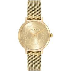 Olivia Burton Watches Olivia Burton Ultra Slim Floral Watch, 28mm Gold