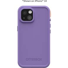 Purple Waterproof Cases OtterBox iPhone 15 Case Frē Series for MagSafe Rule Of Plum Purple