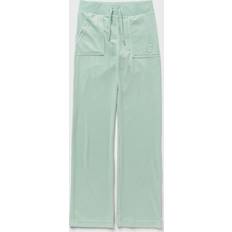 Dame - Dressbukser Juicy Couture Del Ray Classic Velour Pant Grayed Jade