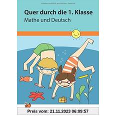 Dänisch Bücher Quer durch die 1. Klasse, Mathe und Deutsch Übungsblock