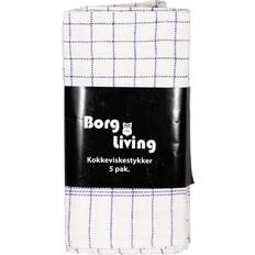 Borg Living Kjøkkenhåndklær Pakke Hvit