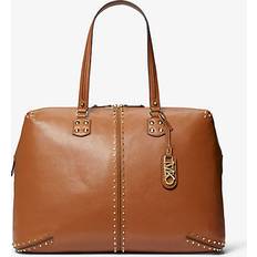 Michael Kors Weekendbager Michael Kors MK Astor Extra-Large Studded Leather Weekender Bag Luggage Brown