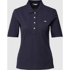 Damen Poloshirts Gant Damen Slim Shield Pique Polohemd, Evening Blue