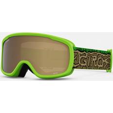 Giro Giro Buster Kids Ski Goggles Snowboard Goggles for Youth, Boys, Girls- Green Ant Farm Strap with Amber Rose Lens