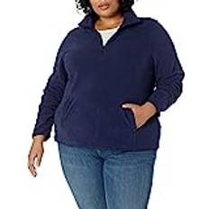 Essentials Sweaters Essentials Amazon Women's Classic-Fit Long-Sleeve Quarter-Zip Polar Fleece Pullover Jacket, Navy