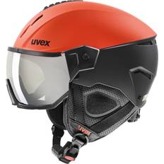 Uvex Ski Helmets Uvex Instinct Visor Skihelm 56-58 cm, fierce red /black matt