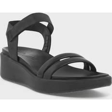 Nubuck Heeled Sandals ecco Flowt Wedge LX 273303-51052 BLACK