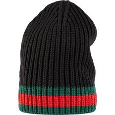 Gucci Men Headgear Gucci Wool Hat With Web, M, Black